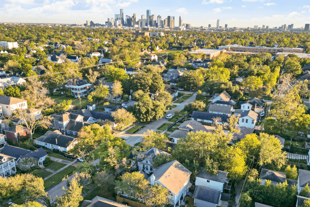 Drone photography providing a complete overhead perspective of a real estate listing.