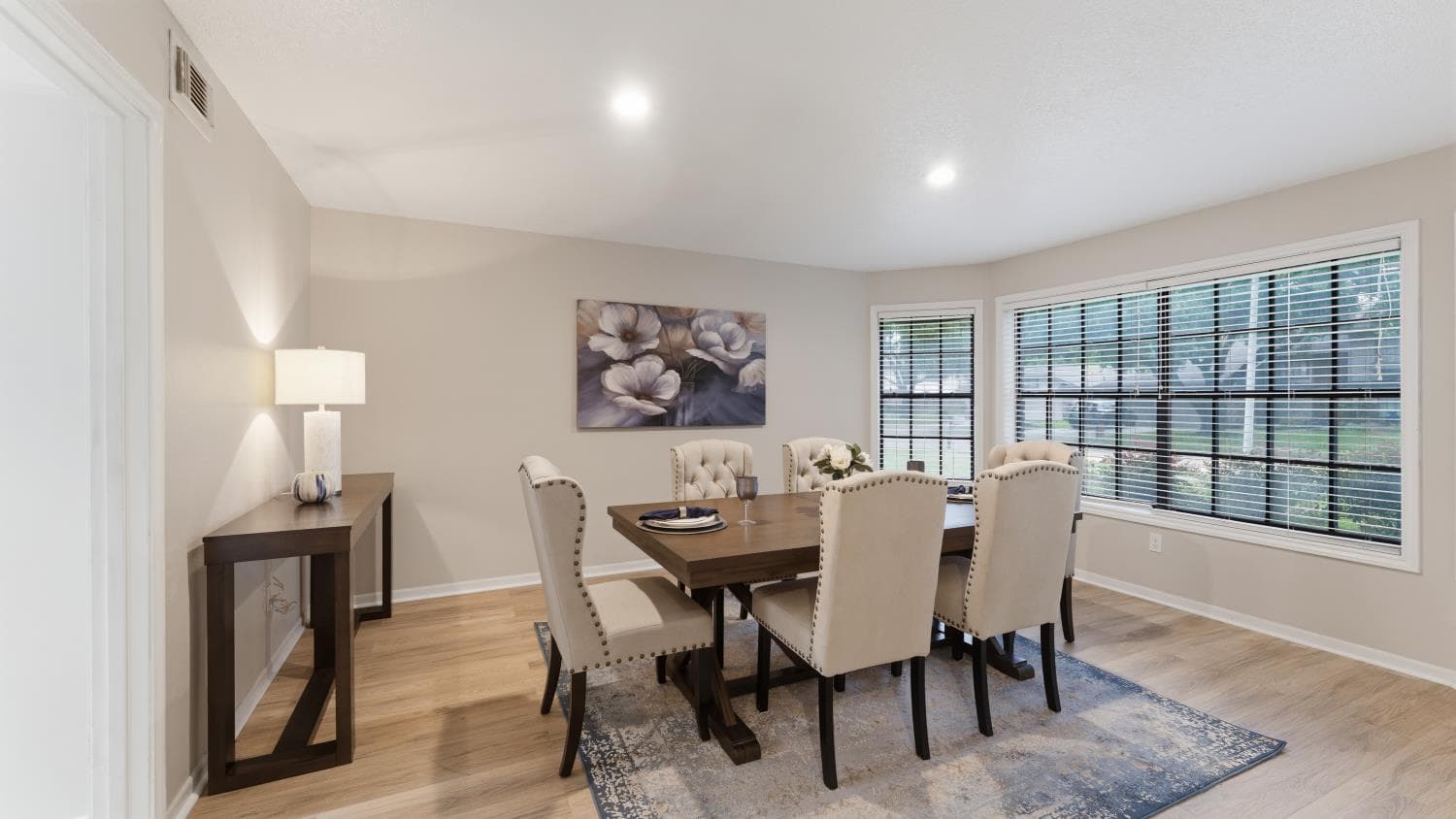 Dining room photographed for the Gold Cup Way Houston listing.