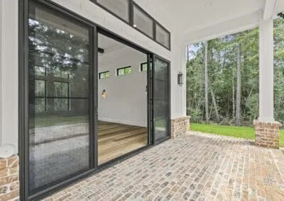 A peaceful covered patio reflecting indoor-outdoor living